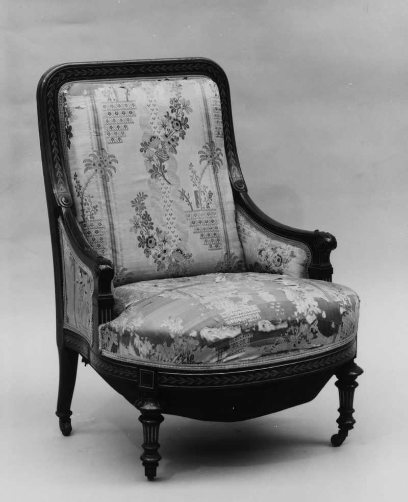 Bergère noircie tapissée de damas (demo) - photo 1
